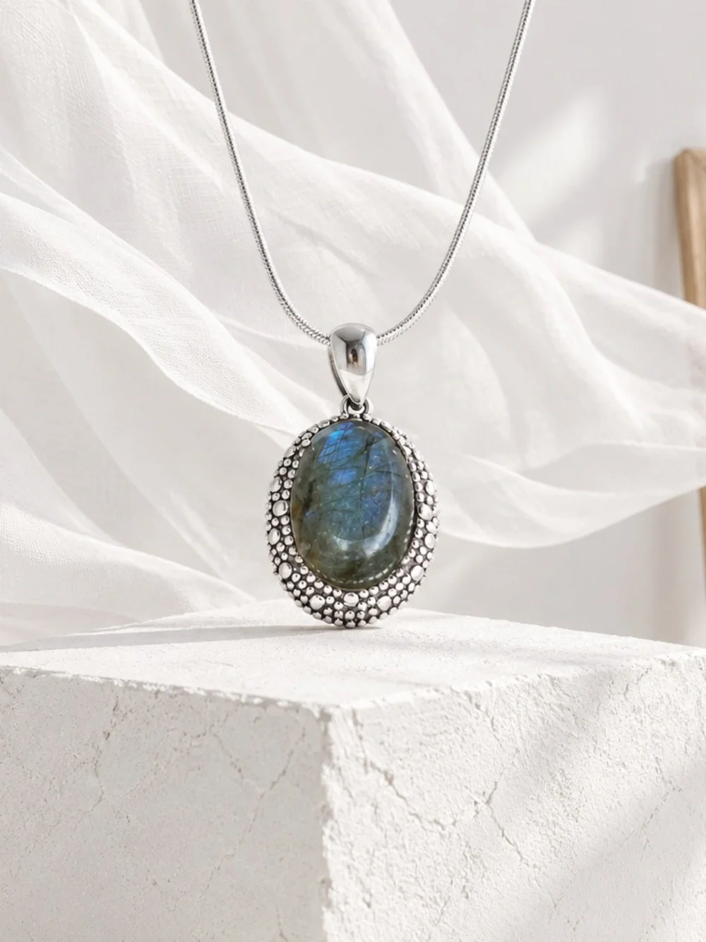 NEW! Labradorite & Sterling Silver Necklace